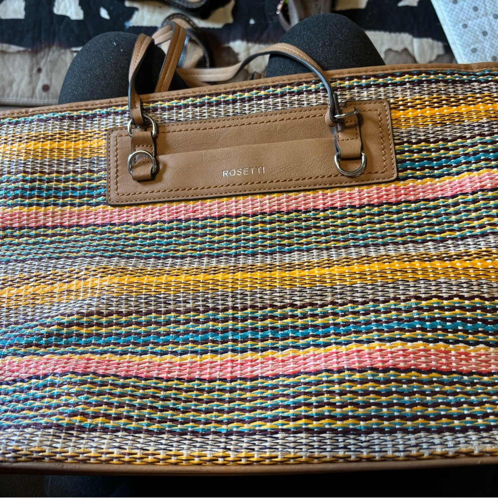 Rosetti Tan and Cream Tote Bag